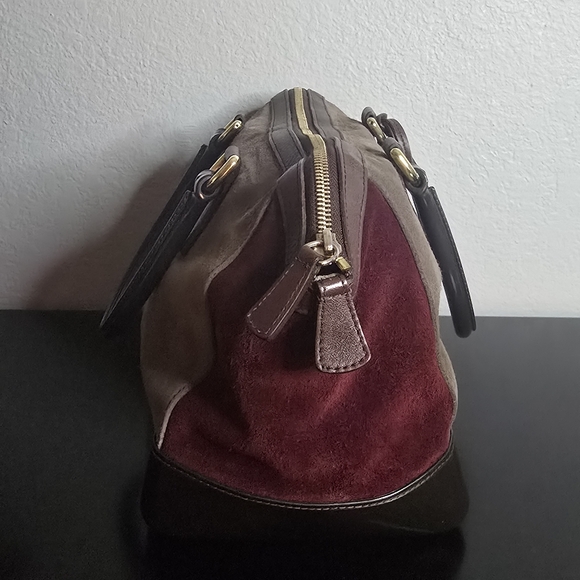 Furla Colorblock Suede/Candy Everyday HandBag - Picture 3 of 15